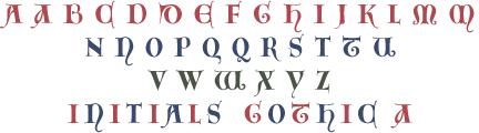 Font Initials Gothic A