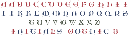 Font Initials Gothic B