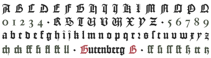 Font Gutenberg (B42-type) B